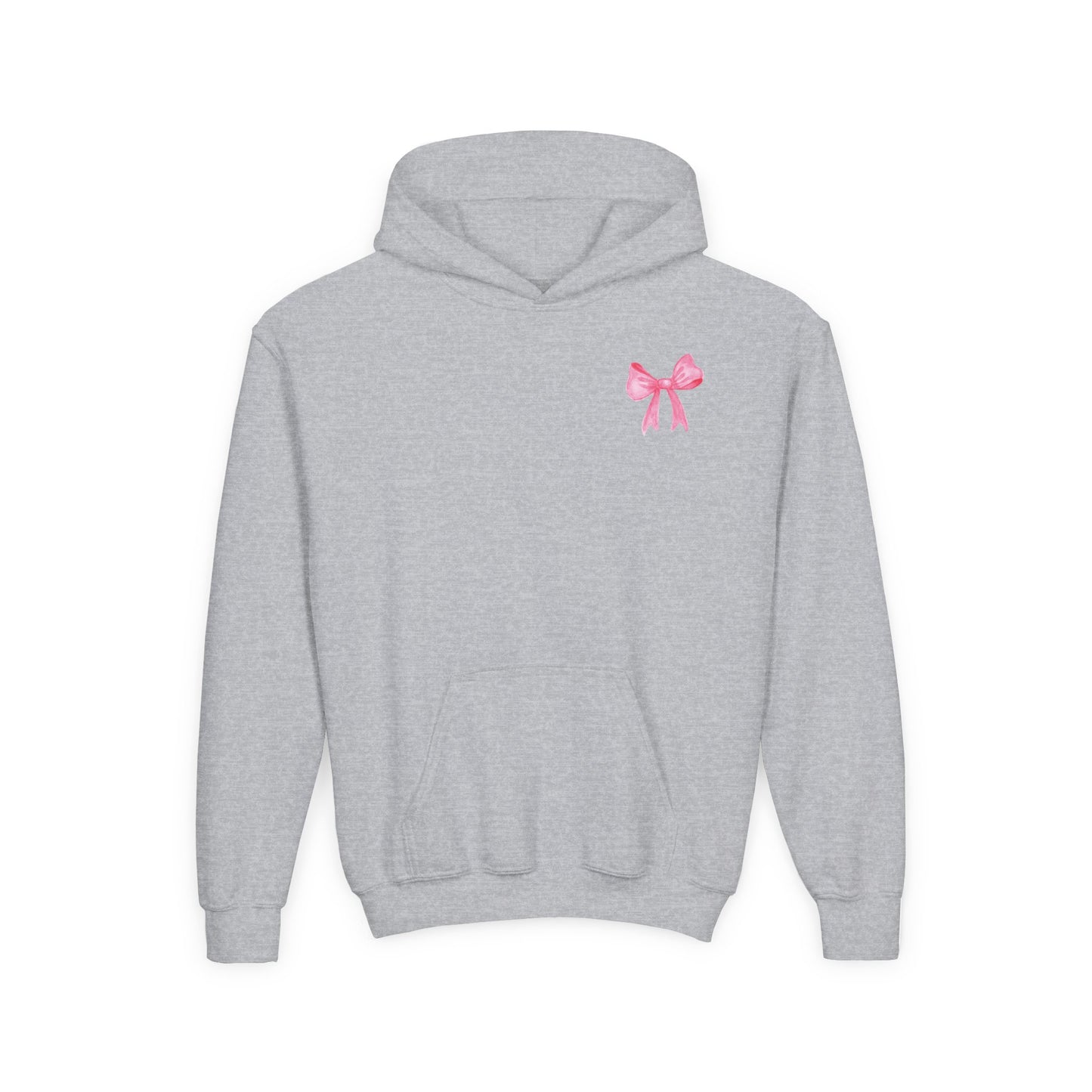 Youth Hoodie Sweatshirt w/ Pink Bow