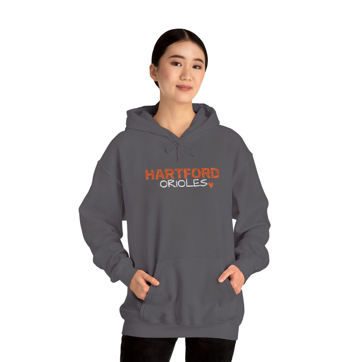 Heavy Blend™ Hooded Sweatshirt w/ Glittery Script - Personalize It!