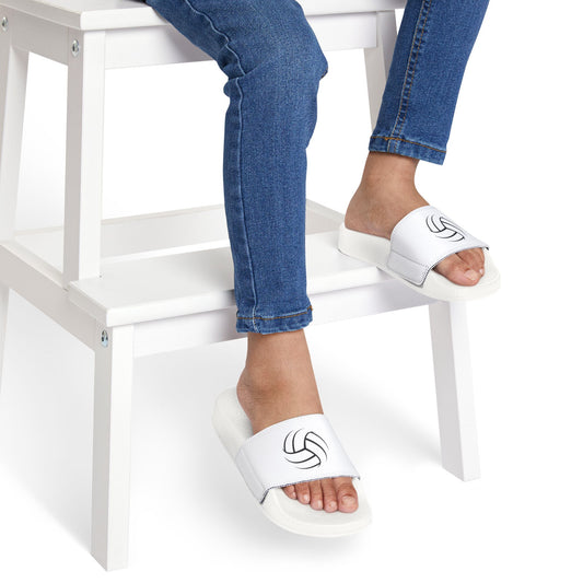 Youth Volleyball Slide Sandals — Adjustable Removable Strap Kids' Sport Slides