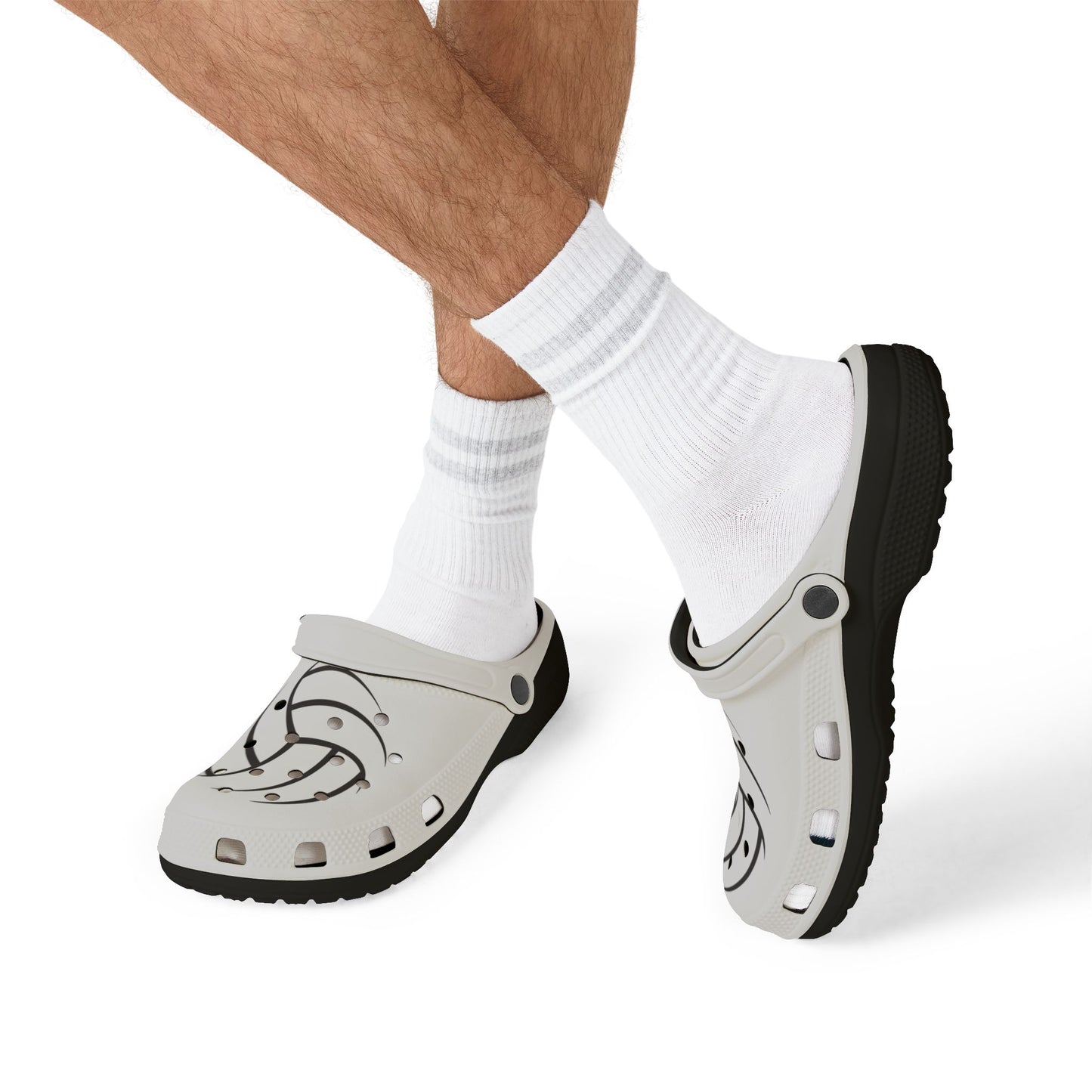Volleyball Graphic EVA Foam Clogs — Lightweight Slip-On Shoes