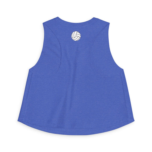 Women's Volleyball Crop Tank - Heather True Royal