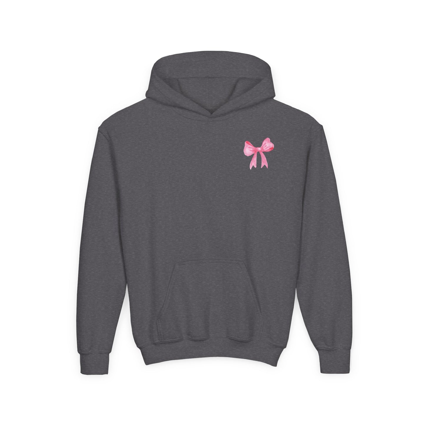 Youth Hoodie Sweatshirt w/ Pink Bow