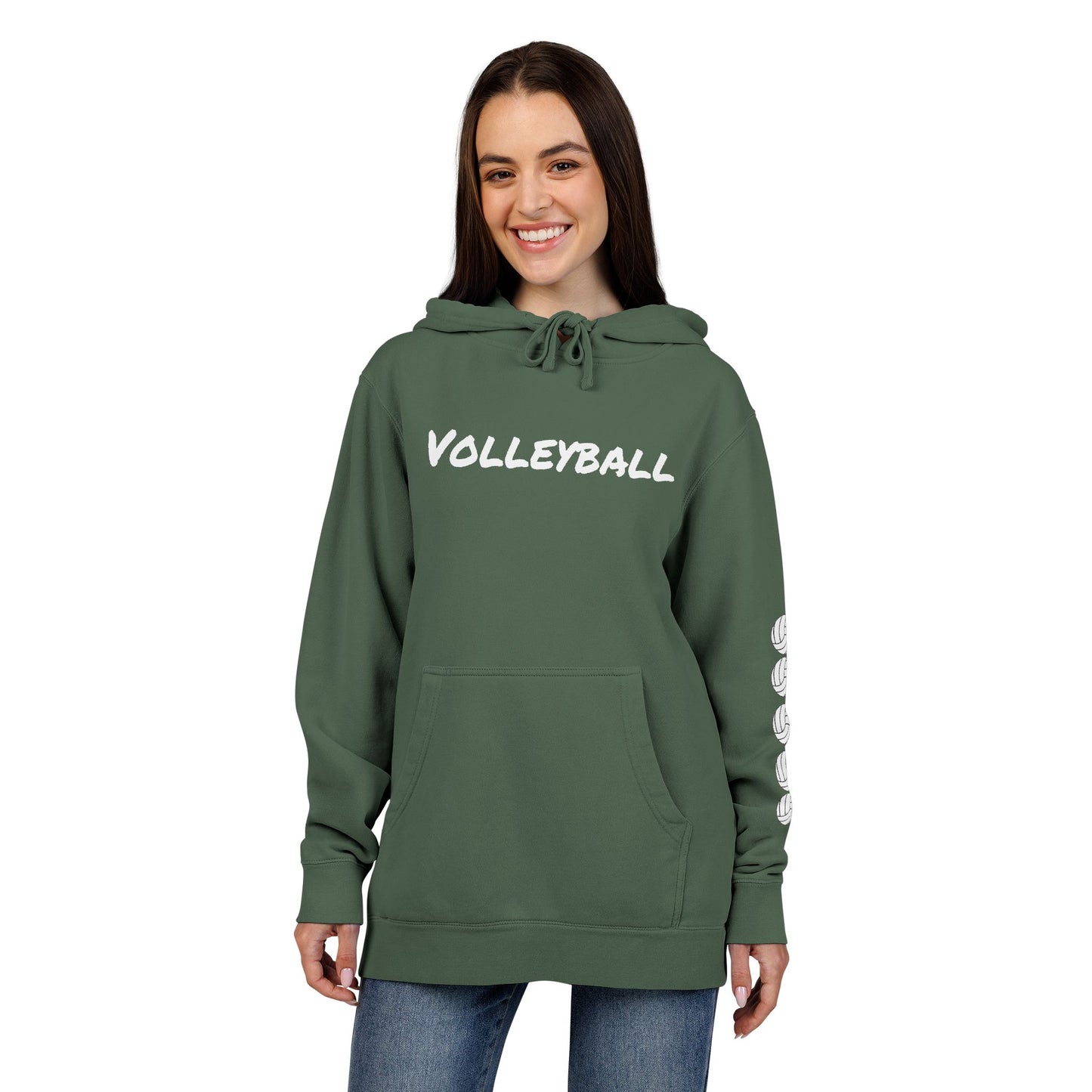 Cozy Volleyball Hoodie - Alpine Green