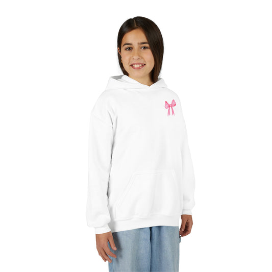 Youth Hoodie Sweatshirt w/ Pink Bow