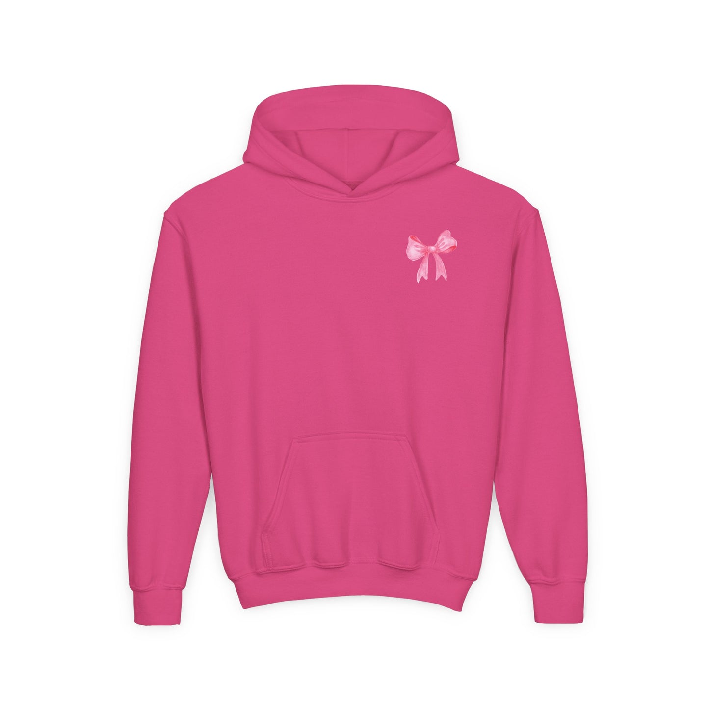 Youth Hoodie Sweatshirt w/ Pink Bow