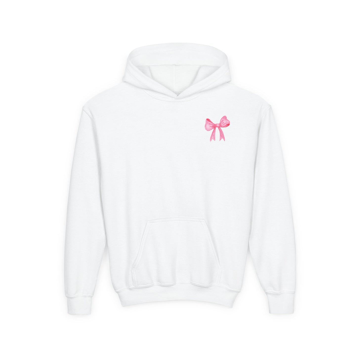 Youth Hoodie Sweatshirt w/ Pink Bow
