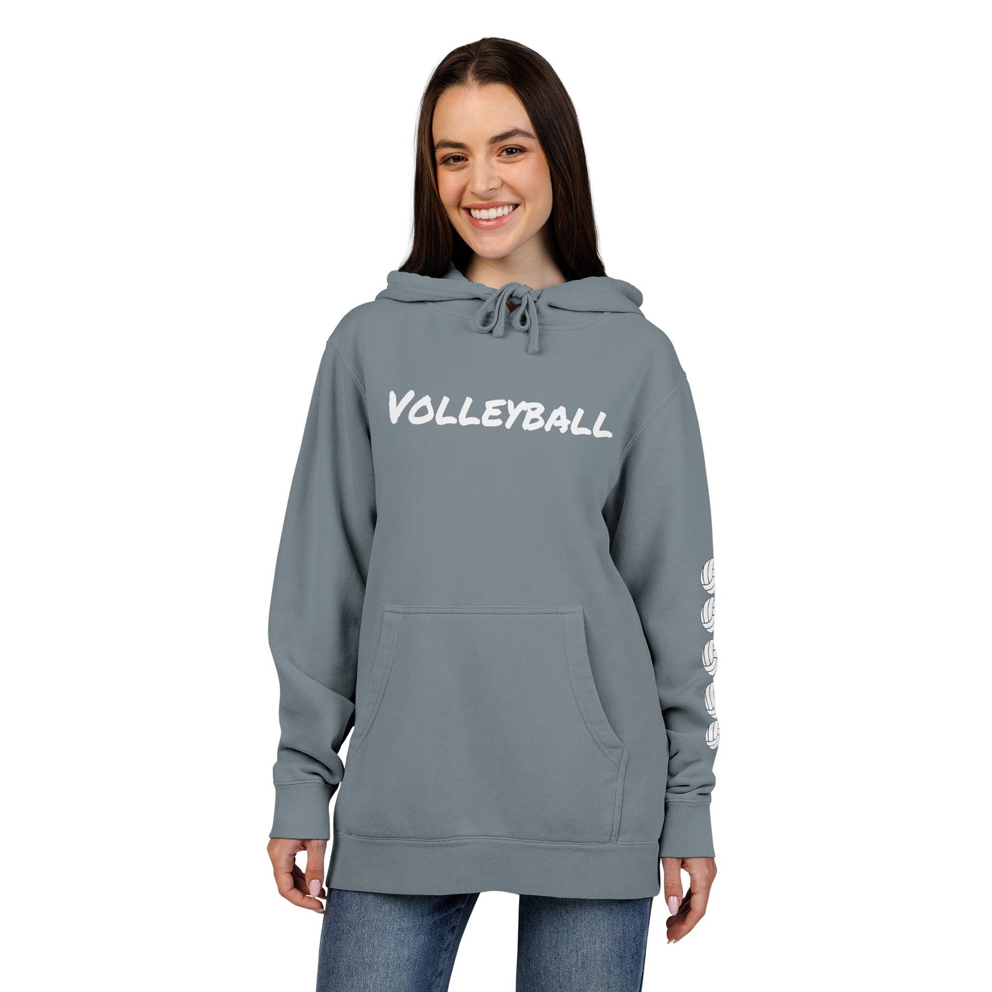 Cozy Volleyball Hoodie - Slate Blue