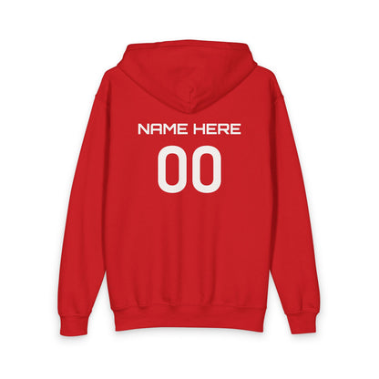 Youth Volleyball Zipped Hoodie - Focus. Fight. Finish - Personalize It!