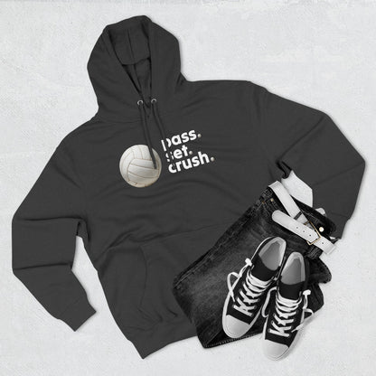 Pass. Set. Crush. Volleyball Hoodie