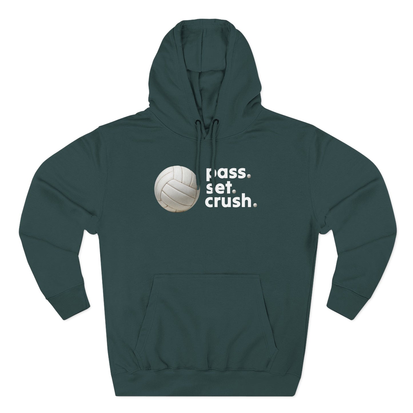 Pass. Set. Crush. Volleyball Hoodie