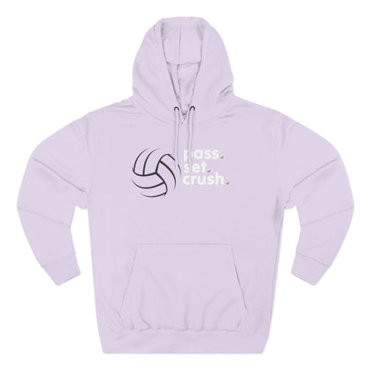 Pass. Set. Crush. Volleyball Hoodie