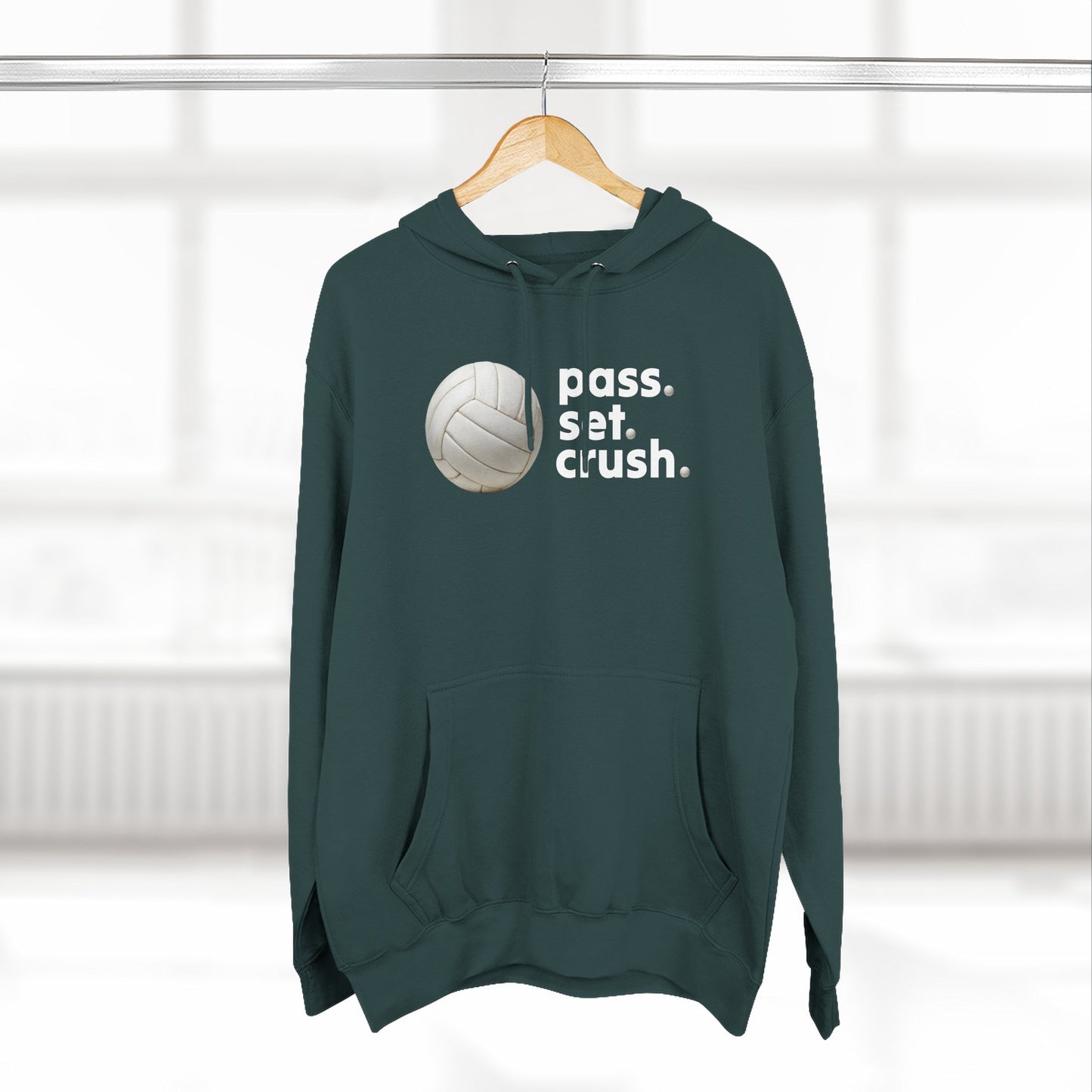 Pass. Set. Crush. Volleyball Hoodie