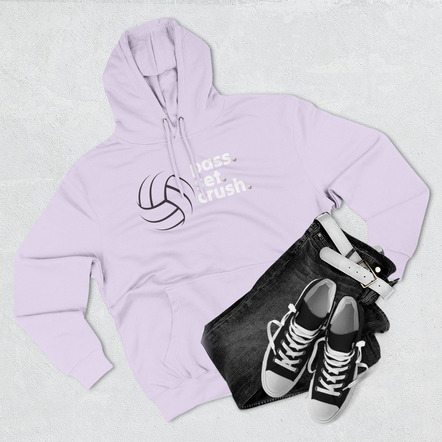 Pass. Set. Crush. Volleyball Hoodie