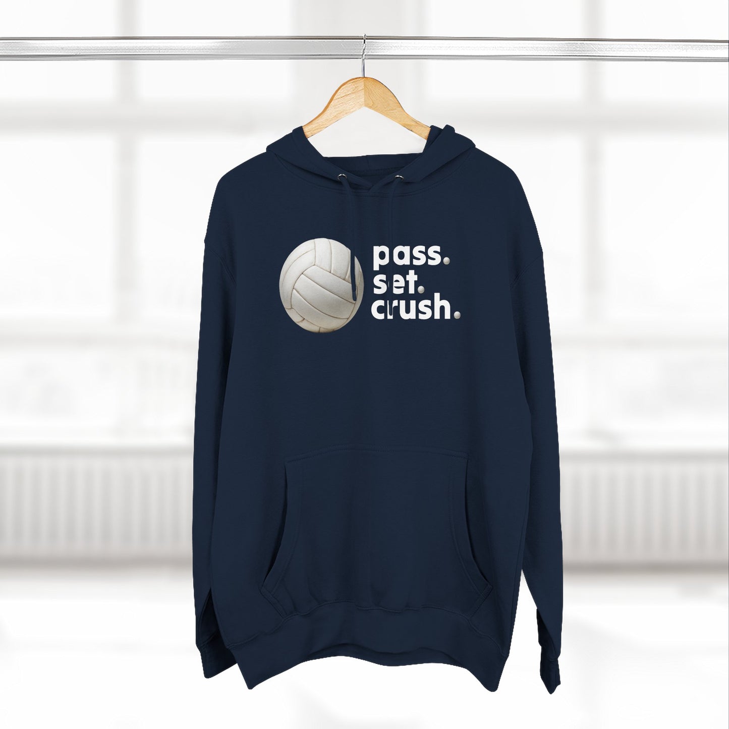Pass. Set. Crush. Volleyball Hoodie