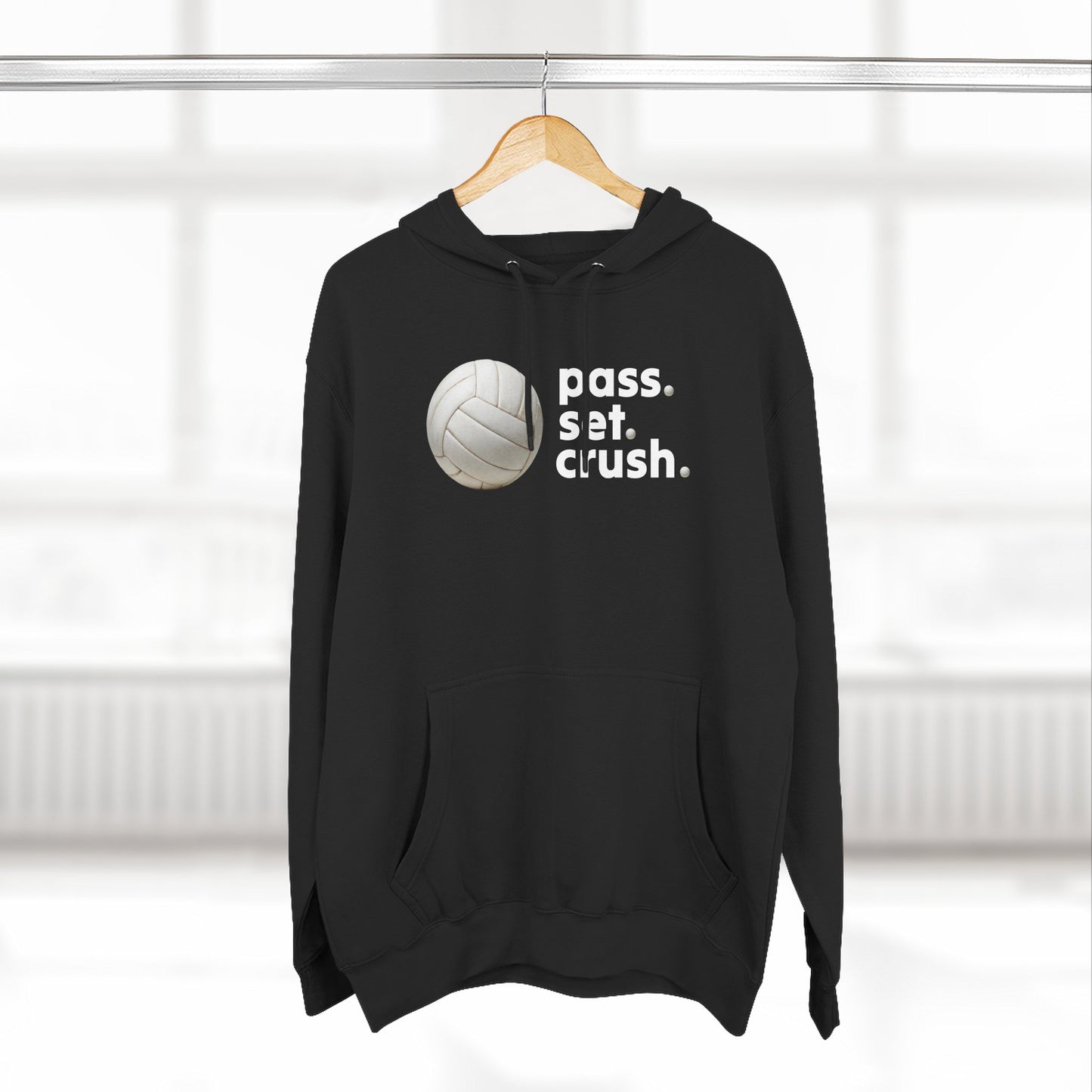Pass. Set. Crush. Volleyball Hoodie