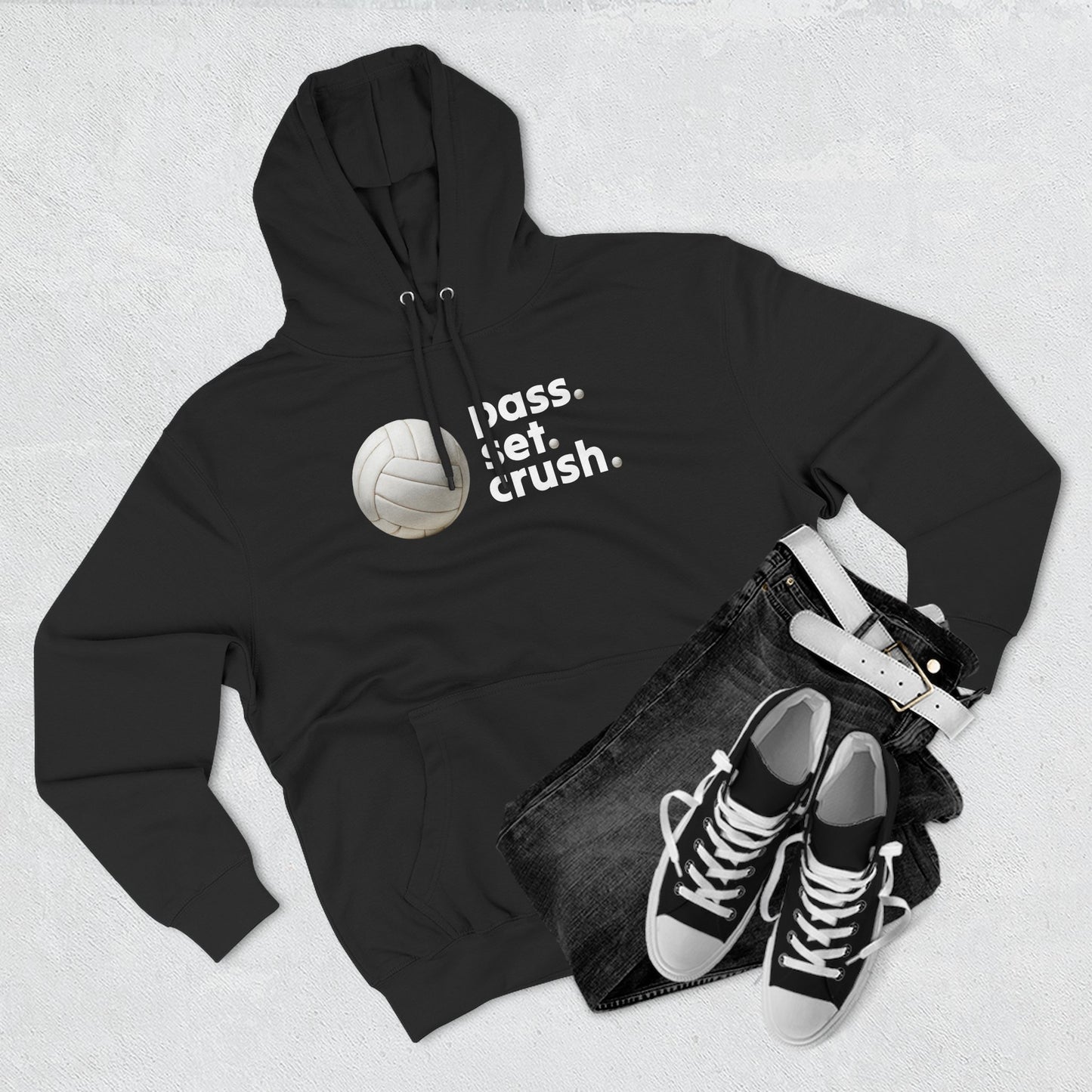 Pass. Set. Crush. Volleyball Hoodie