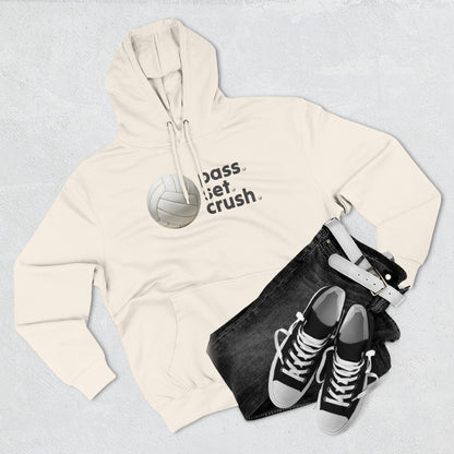 Pass. Set. Crush. Volleyball Hoodie