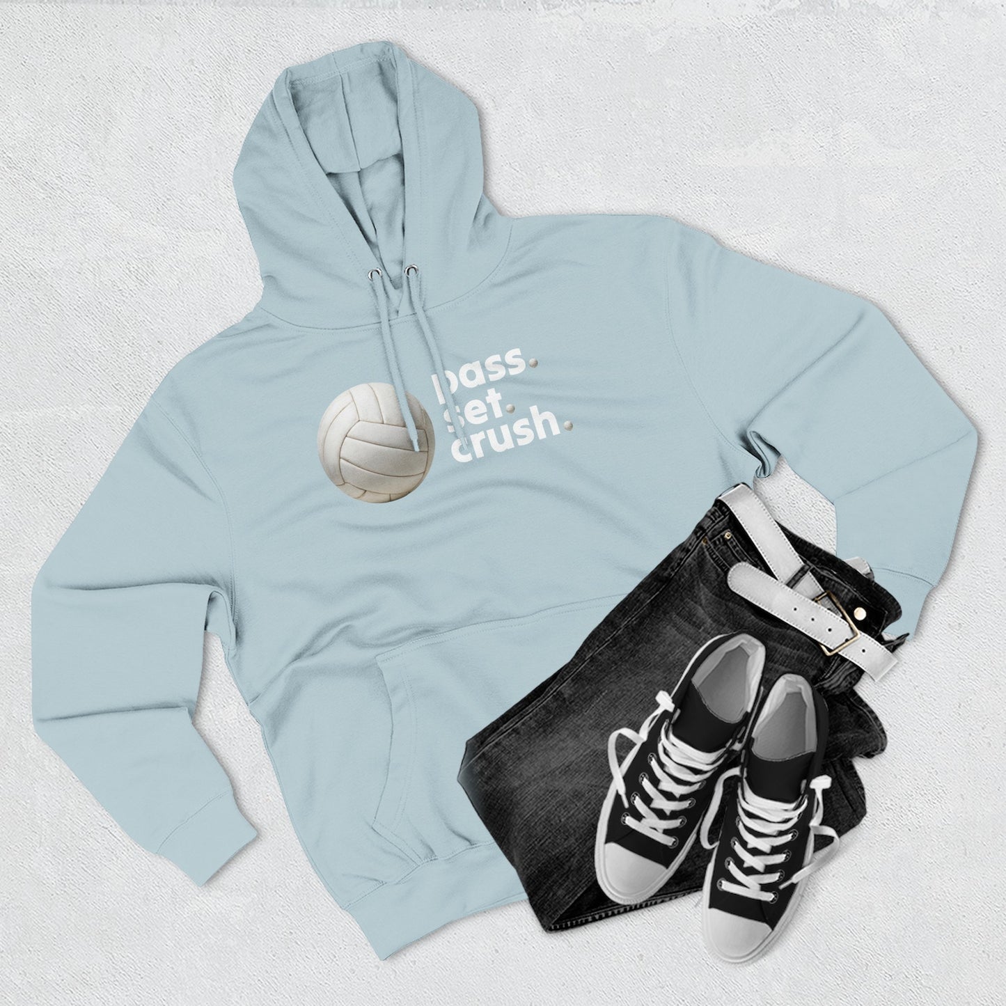 Pass. Set. Crush. Volleyball Hoodie