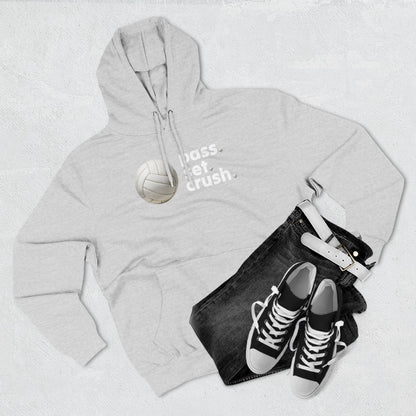 Pass. Set. Crush. Volleyball Hoodie