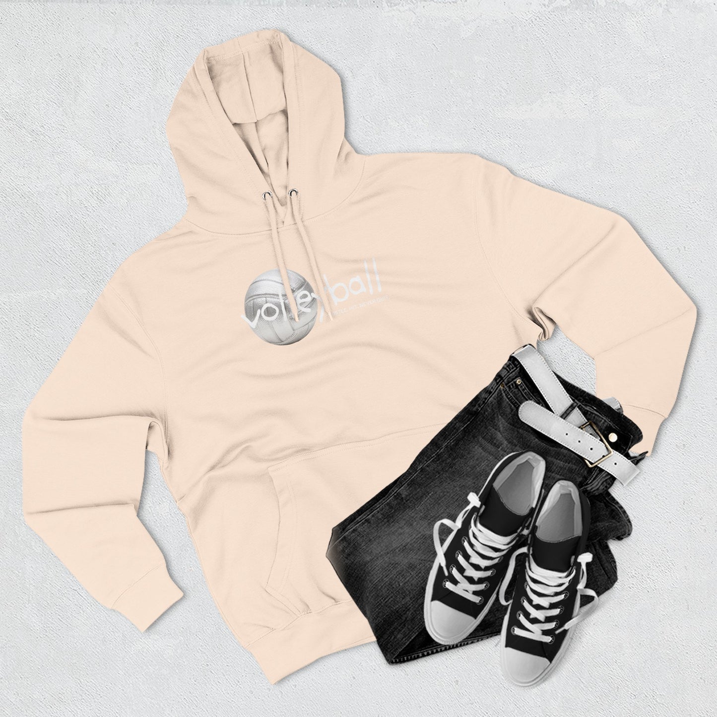 Hustle. Hit. Never Quit. Volleyball Hoodie