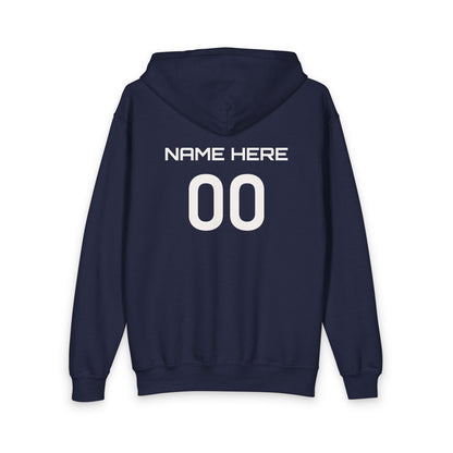 Youth Volleyball Zipped Hoodie - Focus. Fight. Finish - Personalize It!