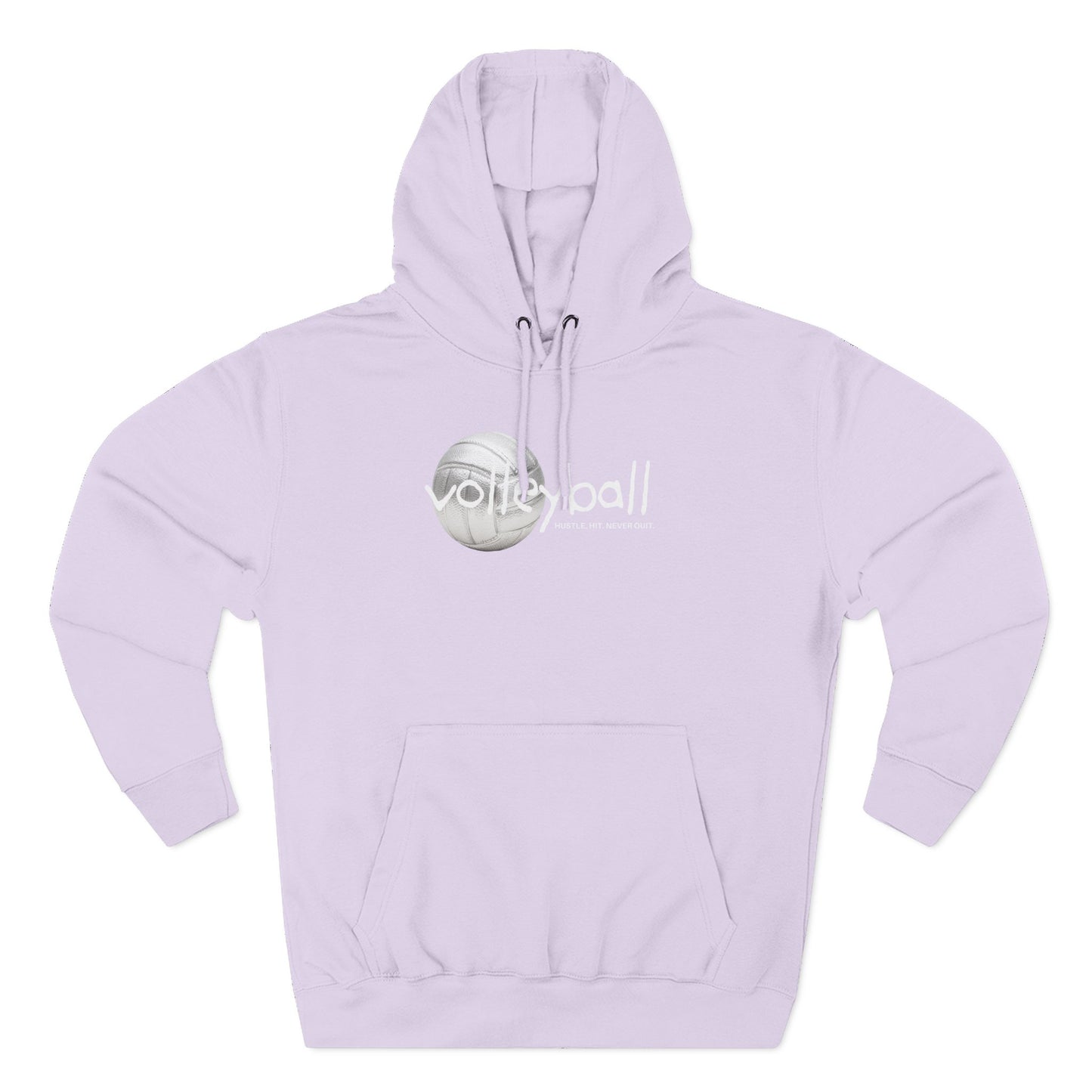Hustle. Hit. Never Quit. Volleyball Hoodie