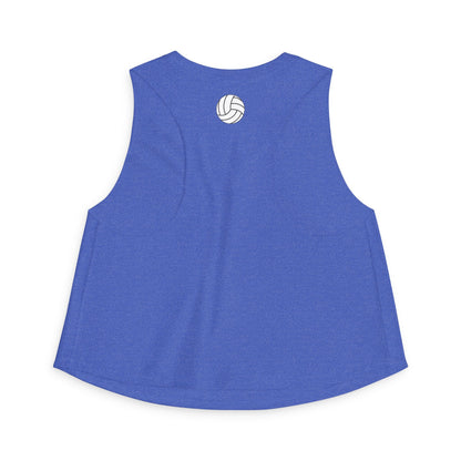 Women's Volleyball Crop Tank - Heather True Royal