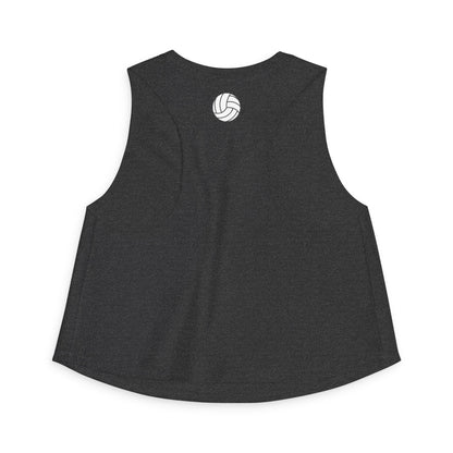 Women's Volleyball Crop Tank - Dark Grey Heather
