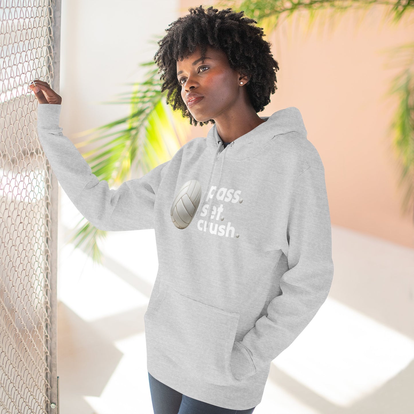 Pass. Set. Crush. Volleyball Hoodie