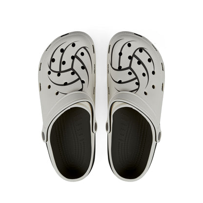 Volleyball Graphic EVA Foam Clogs — Lightweight Slip-On Shoes