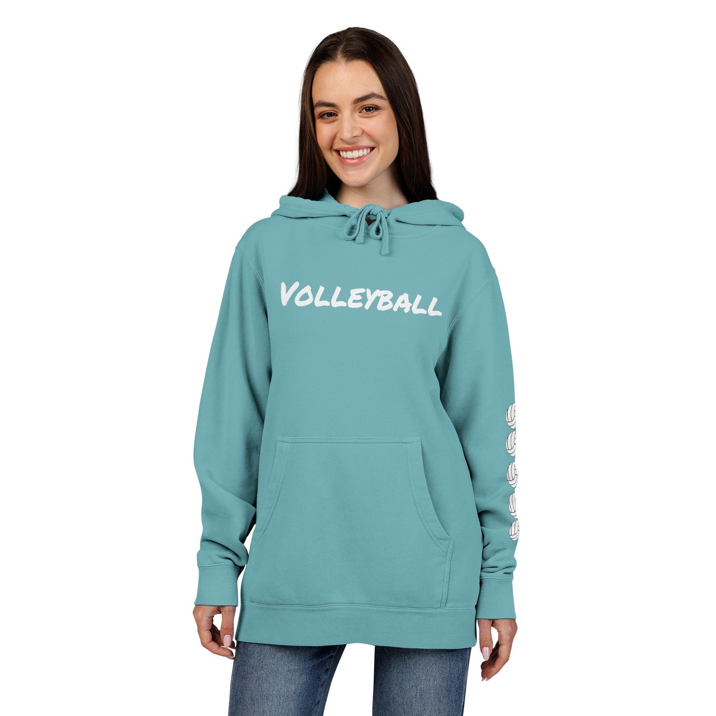 Cozy Volleyball Hoodie - Mint