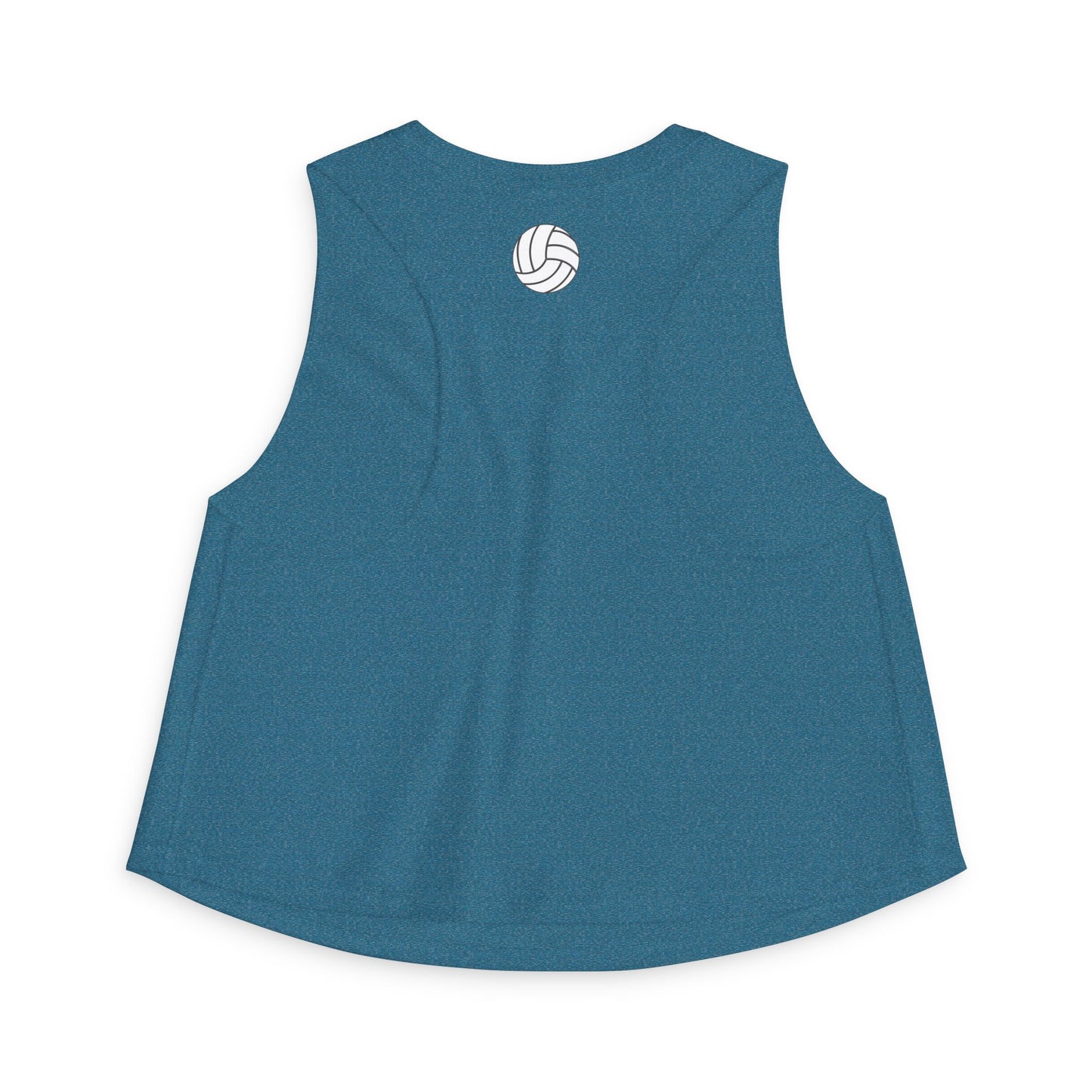 Women's Volleyball Crop Tank - Heather Deep Teal