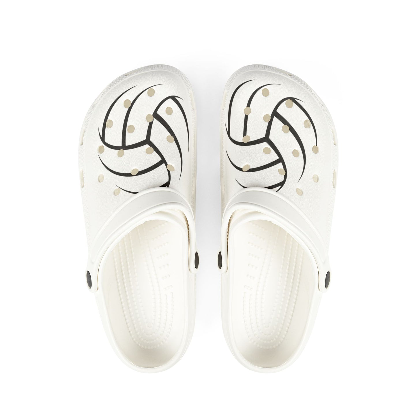 Volleyball Graphic EVA Foam Clogs — Lightweight Slip-On Shoes