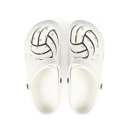 Volleyball Graphic EVA Foam Clogs — Lightweight Slip-On Shoes
