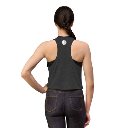 Women's Volleyball Crop Tank - Dark Grey Heather