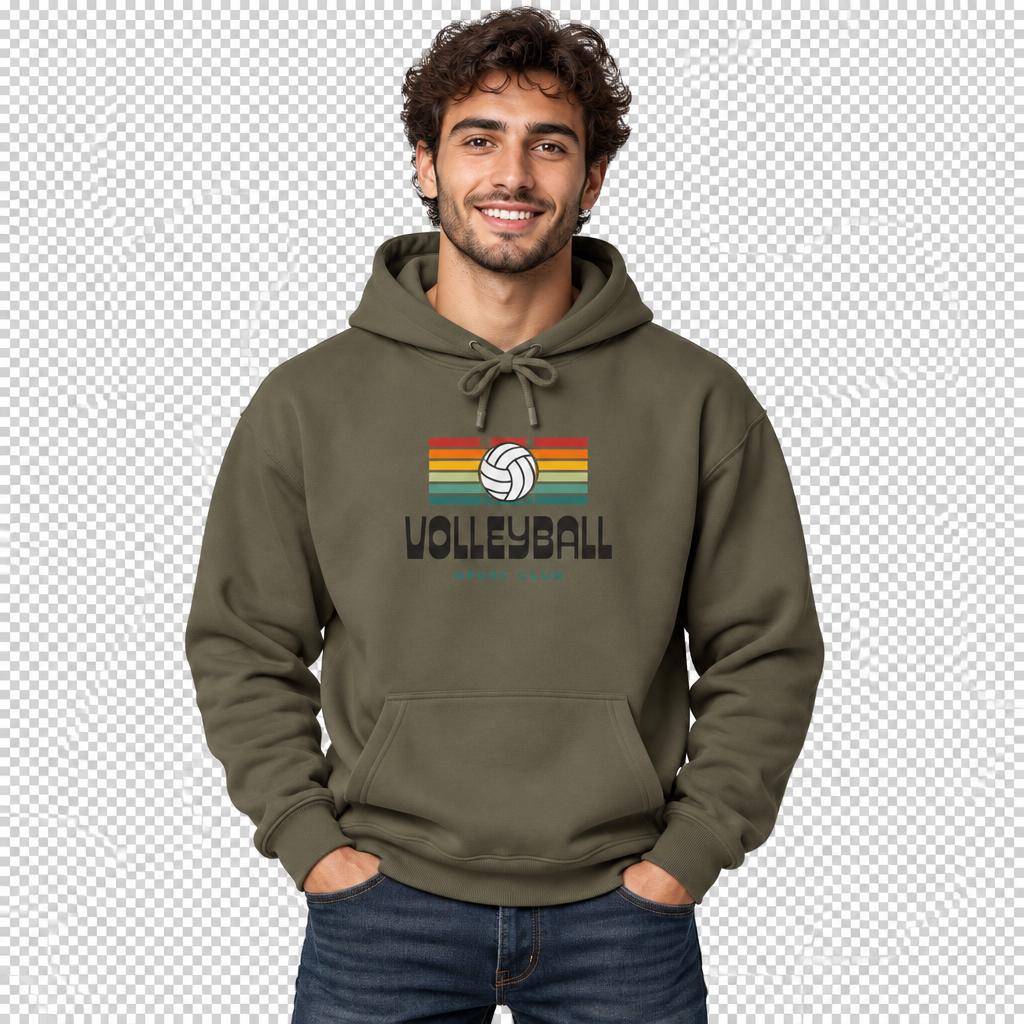Retro Volleyball Hoodie - Personalize It