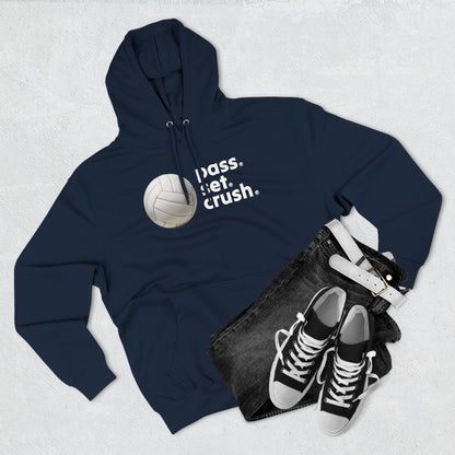 Pass. Set. Crush. Volleyball Hoodie