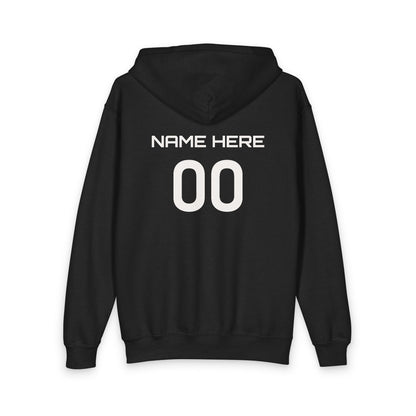 Youth Volleyball Zipped Hoodie - Focus. Fight. Finish - Personalize It!