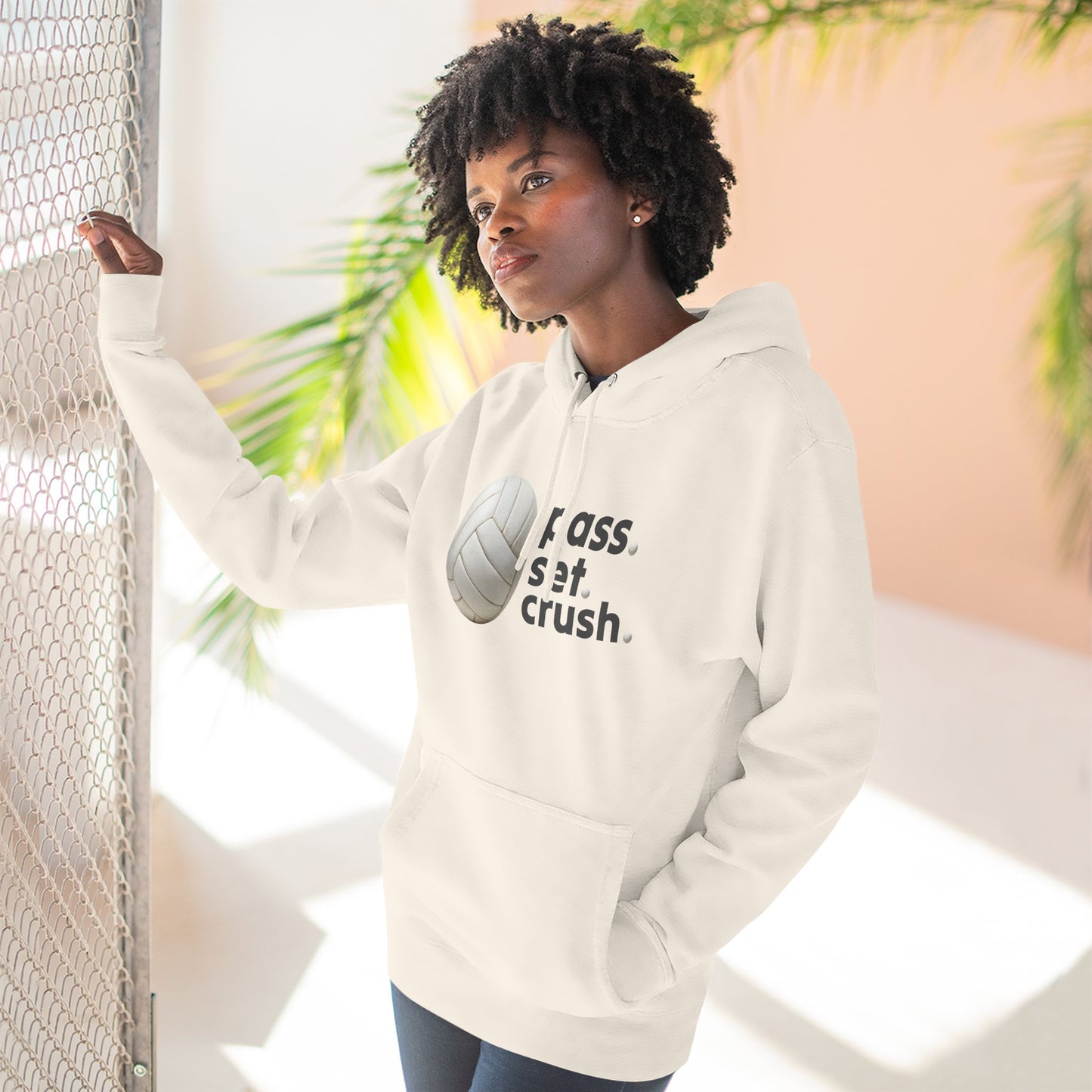 Pass. Set. Crush. Volleyball Hoodie