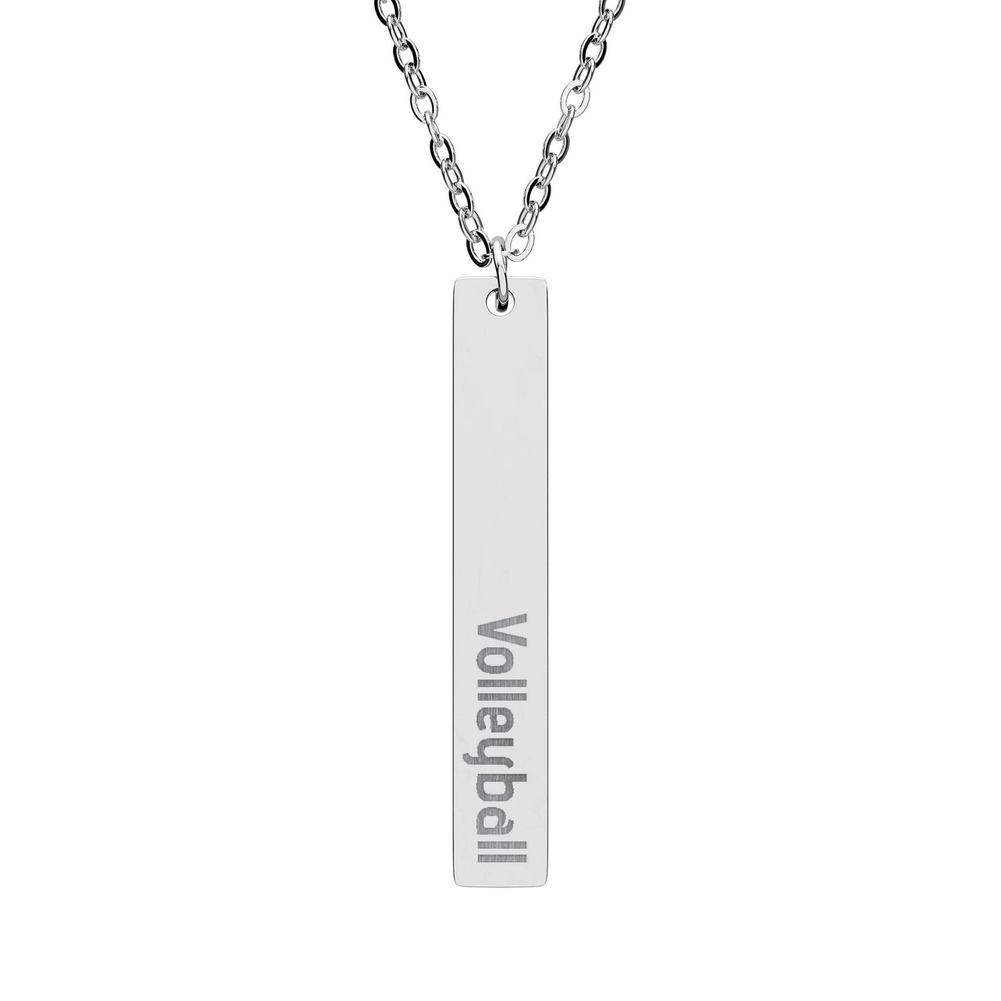 Volleyball Necklace - Vertical Bar
