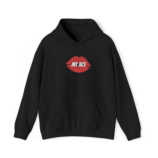 Kiss My Ace Hooded Sweatshirt w/ Glittery Script