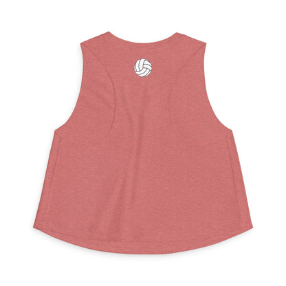Women's Volleyball Crop Tank - Heather Mauve