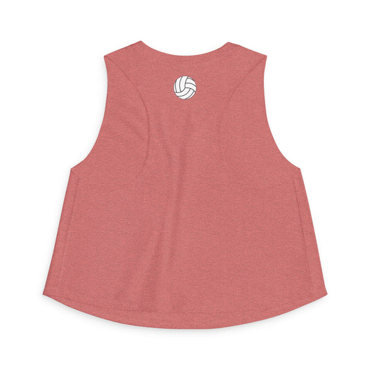 Women's Volleyball Crop Tank - Heather Mauve