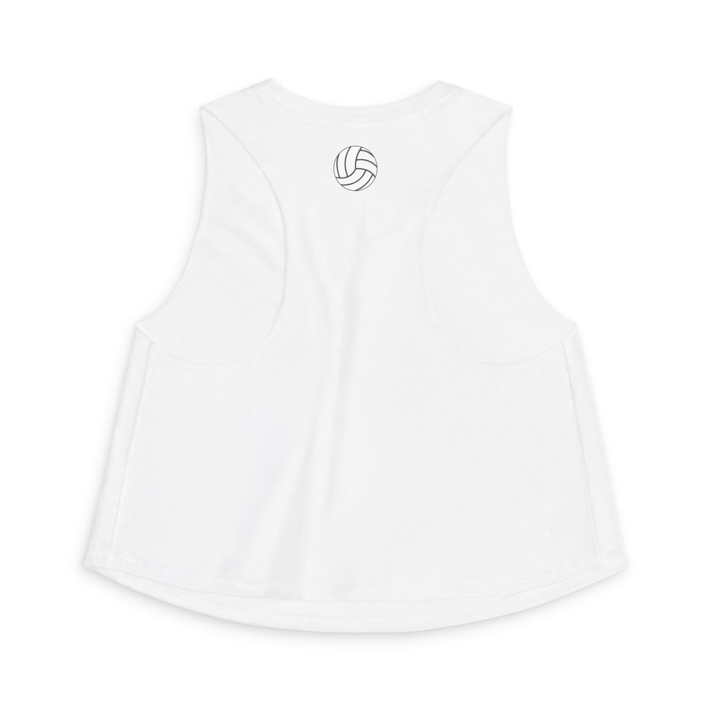 Women's Volleyball Crop Tank - Solid White Blend