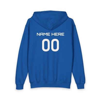 Youth Volleyball Zipped Hoodie - Focus. Fight. Finish - Personalize It!
