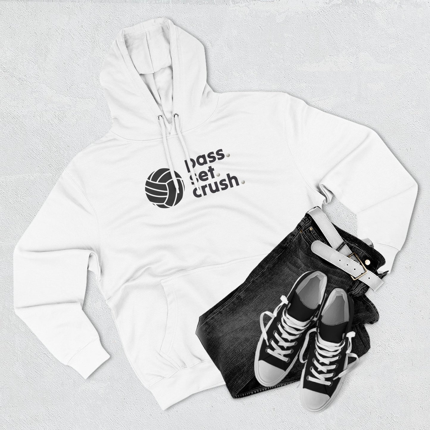 Pass. Set. Crush. Volleyball Hoodie