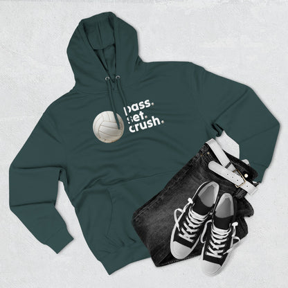 Pass. Set. Crush. Volleyball Hoodie
