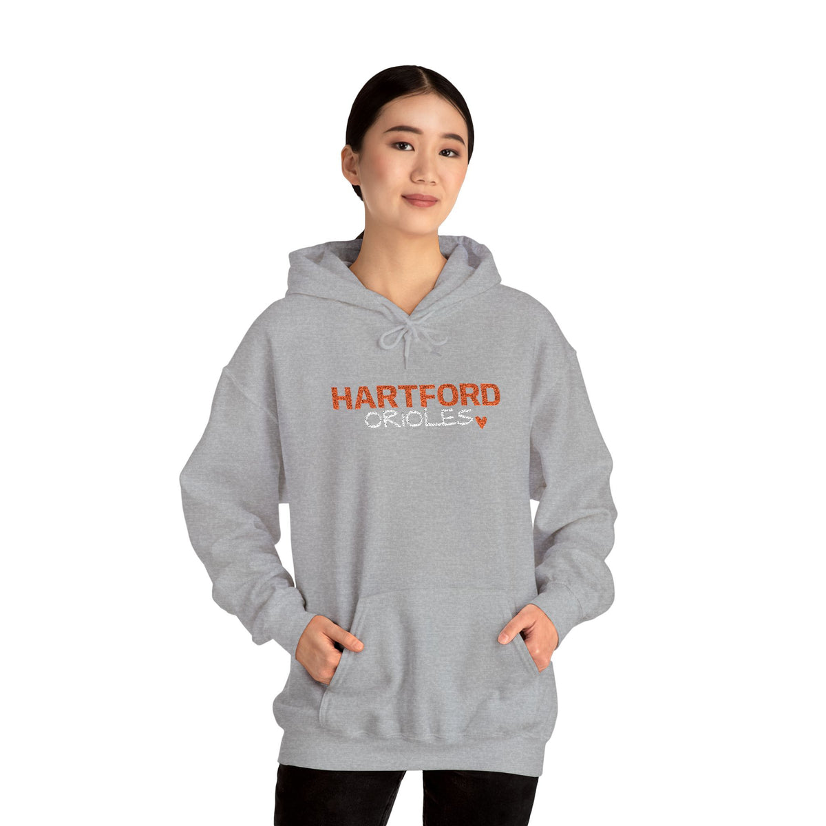 Heavy Blend™ Hooded Sweatshirt w/ Glittery Script - Personalize It!
