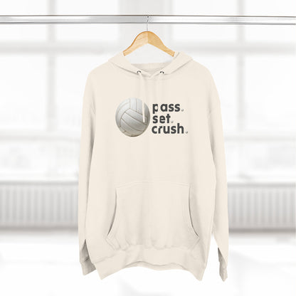 Pass. Set. Crush. Volleyball Hoodie
