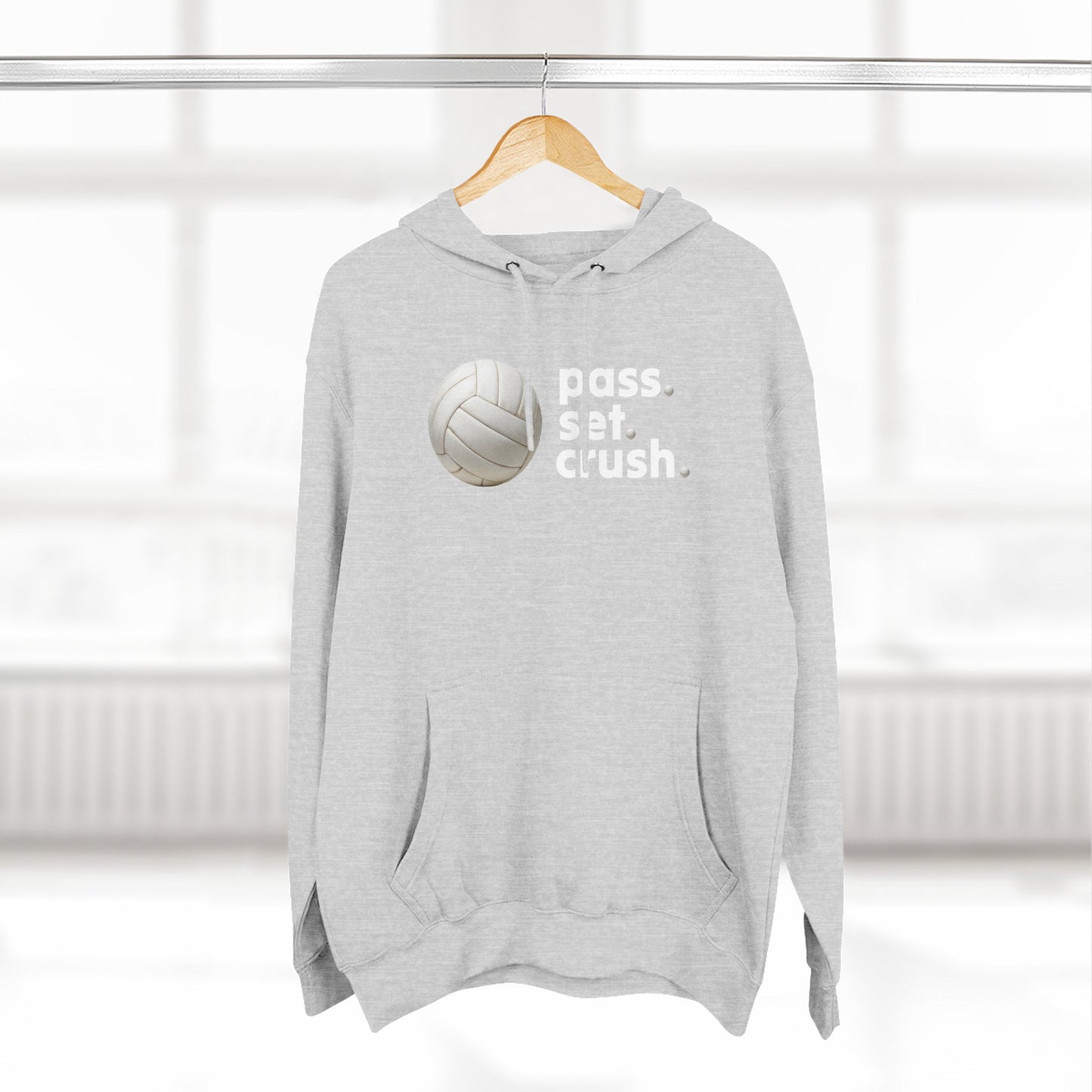 Pass. Set. Crush. Volleyball Hoodie